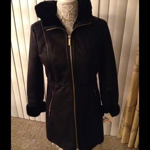 Michael Kors faux shearling coat lined faux fur